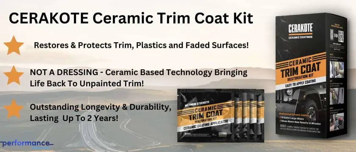 Cerakote Ceramic Trim Coat, Plastic Trim Restorer - Maximum Strength - Lasts 200 Washes