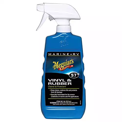 Meguiar's M5716SP Marine/RV Vinyl & Rubber Cleaner & Protectant - 16 Oz Spray Bottle