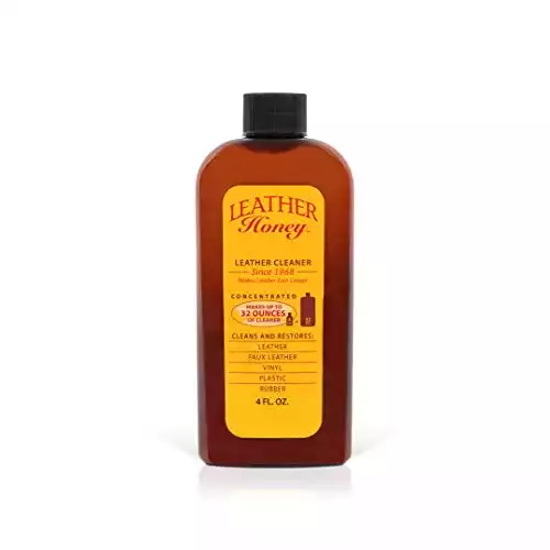 Leather Honey Leather Cleaner The Best Leather Cleaner for Vinyl and Leather Apparel, Furniture, Auto Interior, Shoes and Accessories. Concentrated Formula Makes 32 Ounces When Diluted!