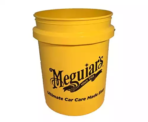 Meguiar's ME RG203 Yellow Large Car Wash Bucket 5US Gallon