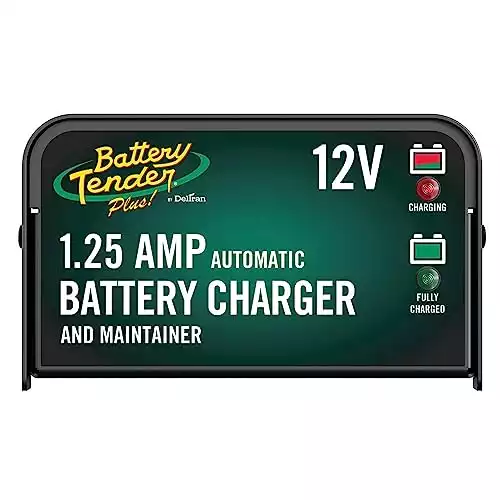 Battery Tender Plus 12V Battery Charger and Maintainer: 1.25 AMP
