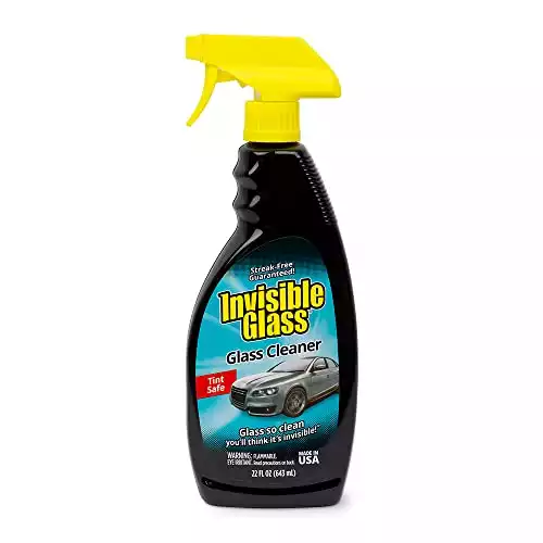 Invisible Glass 92164 22-Ounce Premium Glass Cleaner and Window Spray for Auto and Home Provides a Streak-Free Shine on Windows, Windshields, and Mirrors is Residue and Ammonia Free and Tint Safe