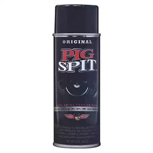 Pig Spit PSO Spit Original for Use on Motors, Transmissions, Vinyl and Black Plastic Trim Components and Tires, 9 oz, Single